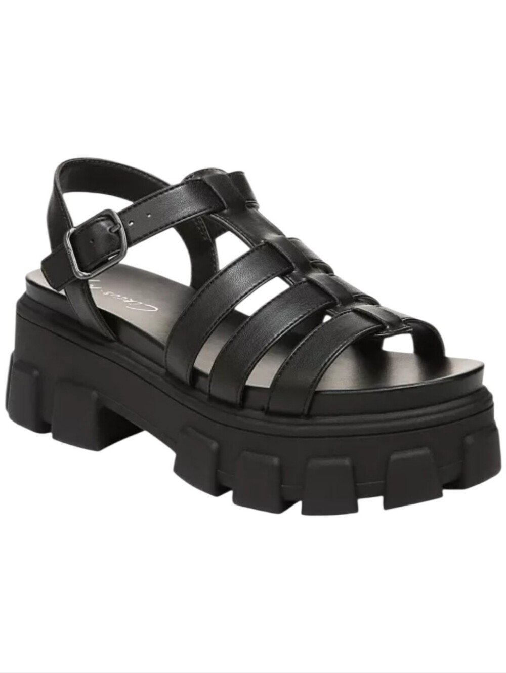 Sam Edelman Circus GILLA Black Lug Sole Fisherman Sandals Sz 8 New Without Box - Picture 12 of 13